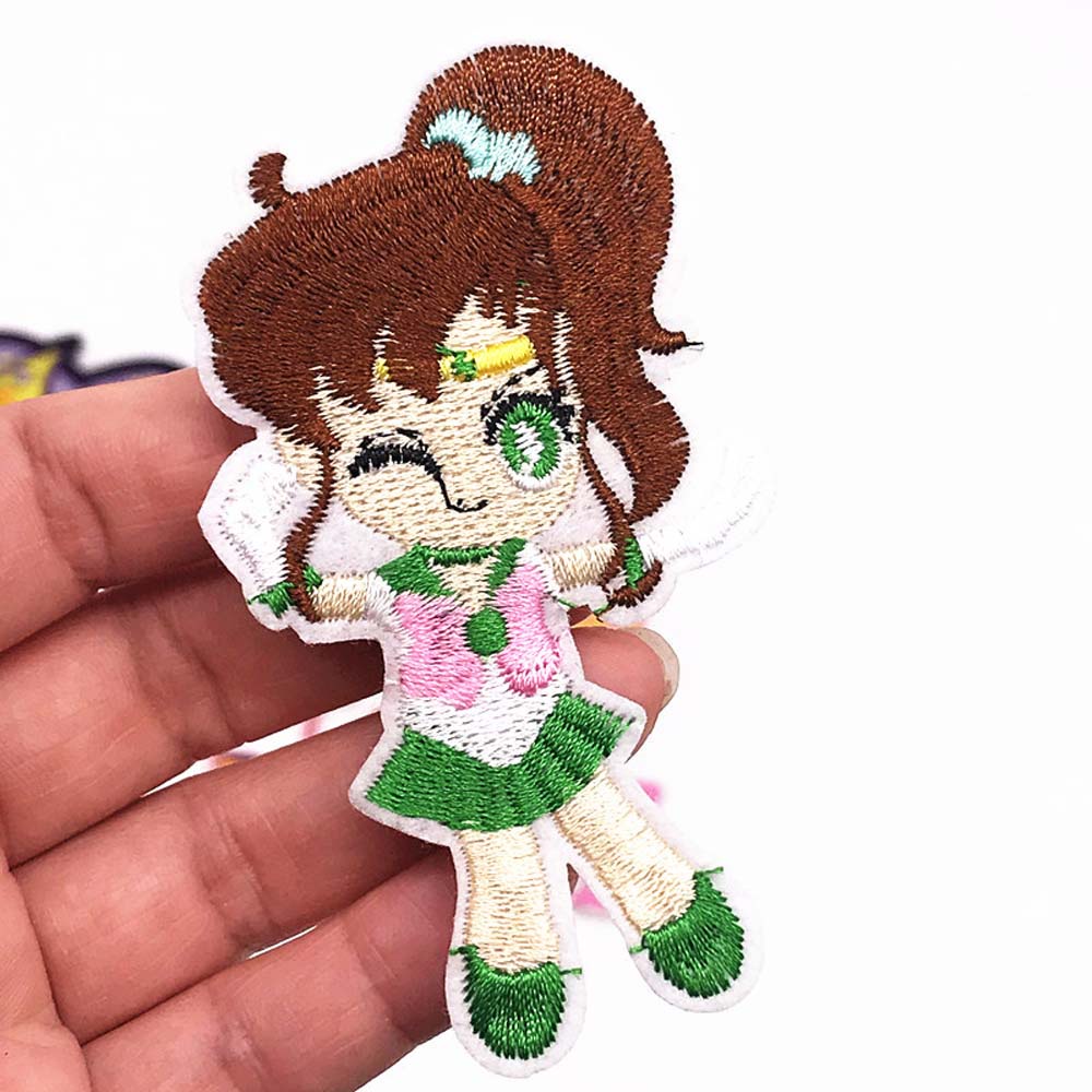 Miếng dán ủi quần áo họa tiết hoạt hình thủy thủ mặt trăng độc đáo DIY