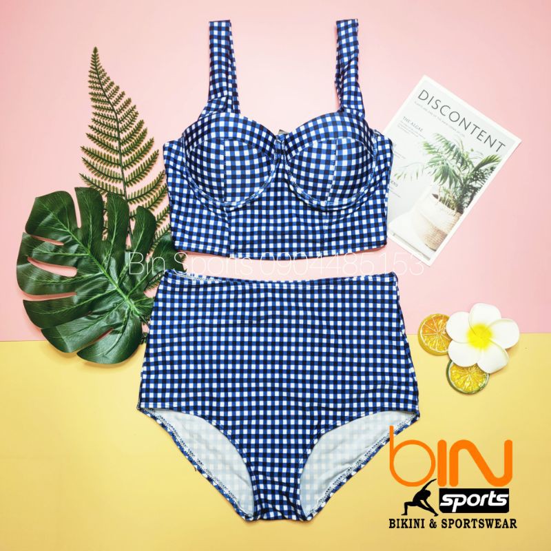 Bikini Nữ ĐỒ BƠI 2 Mảnh ÁO BRA Caro Hàng Nhập BHN007