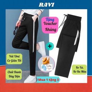 Quần Jogger Nữ Dáng Dài💖FREESHIP💖Quần Thể Thao Kiểu Sọc To 2 Bên Vải Co Giãn Tốt Có Cầu Nâng Mông