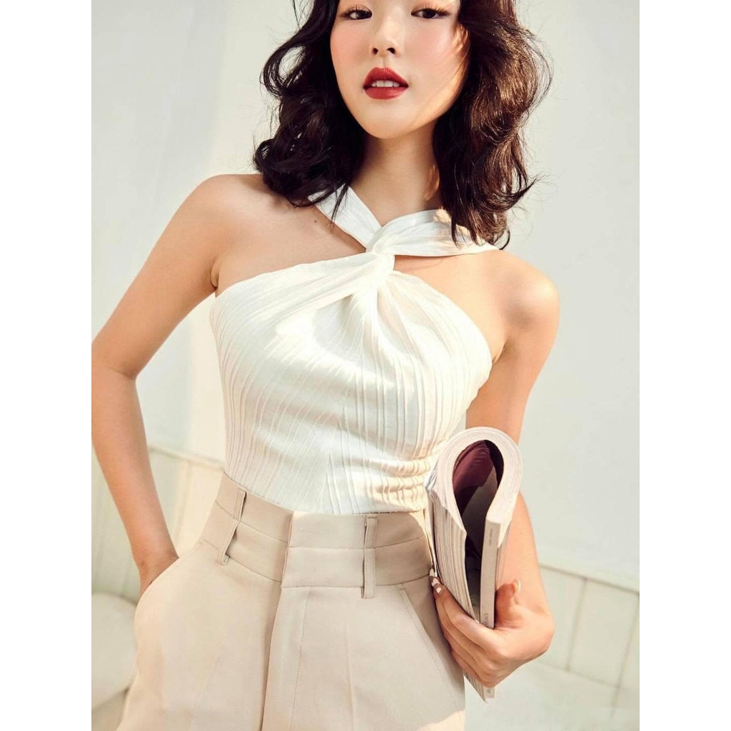 Siêu phẩm Áo cổ yếm dây xoắn 3 màu siêu bắt Trend 2022 | BigBuy360 - bigbuy360.vn