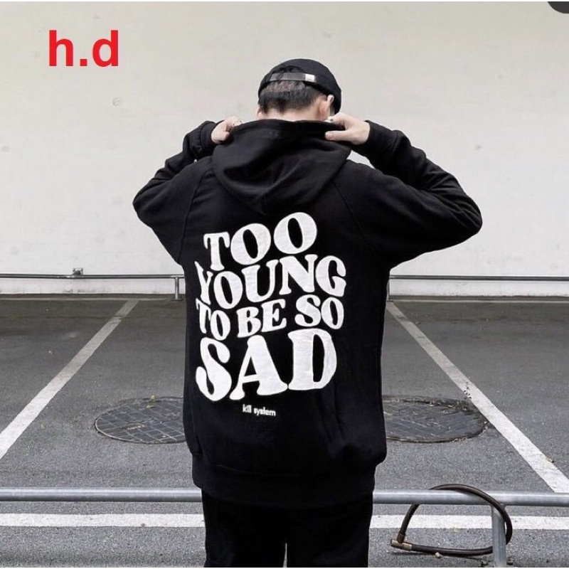 Áo hoodie SAD UlzzangHodie nam nữ form rộng dài vải nỉ tàu giữ nhiệt, dày dặn, lót bôngFree Ship BST thu đông unisex