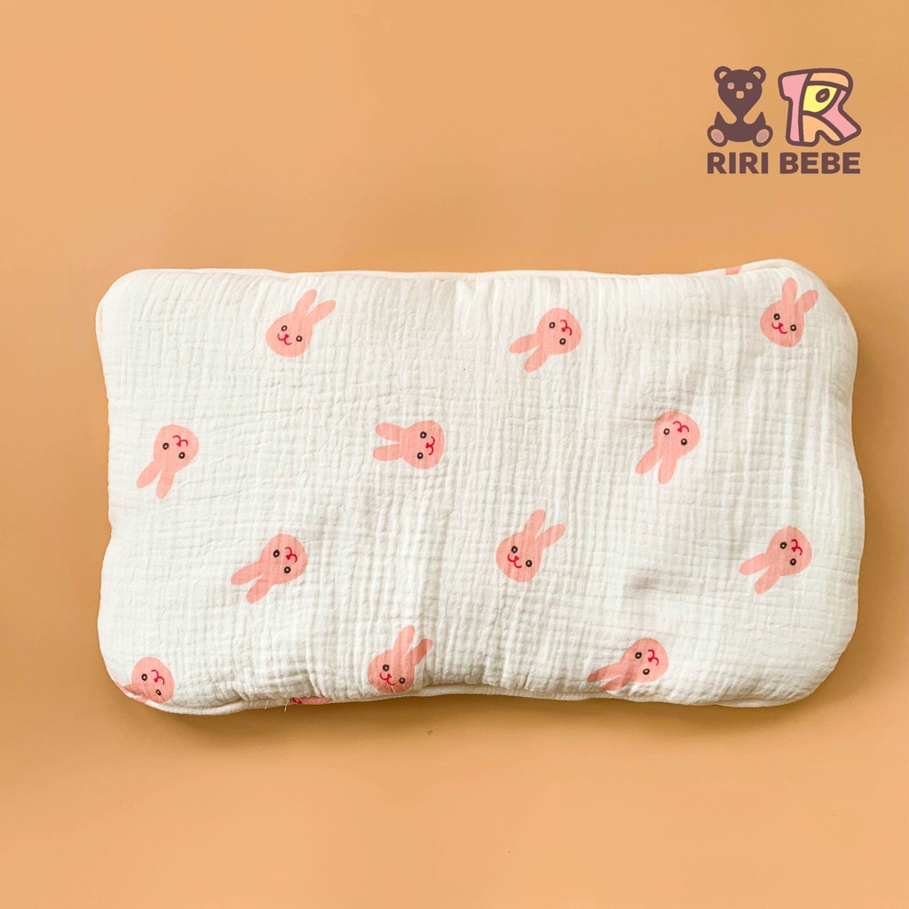 Gối Xô Sơ Sinh, Gối Xô Cho Bé trai, Bé Gái Họa Tiết Nghộ Nghĩnh Chất Cotton Mềm Mịn, An Toàn Cho Bé - Ourkidsy