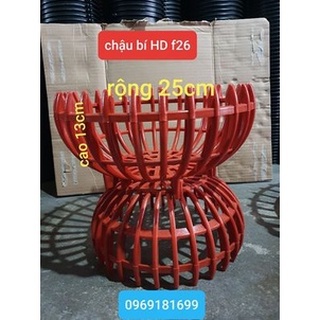 Chậu nhựa bí f26 hd, chậu treo lan quả bí