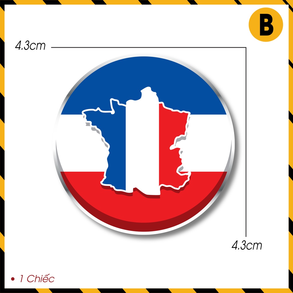 Sticker Mẫu Cờ Pháp Cho Xe máy, Xe Điện, Mũ Bảo Hiểm, Laptop, Điện Thoại | Tem Dán Xe mẫu France Dễ Dán Chống Nước