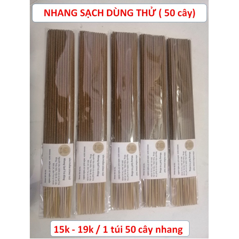 Chỉ 15k để dùng thử  - Túi 50 cây Nhang Quế Trà Bồng - NHANG SẠCH 100 % MÓN QUÀ TỪ THIÊN NHIÊN