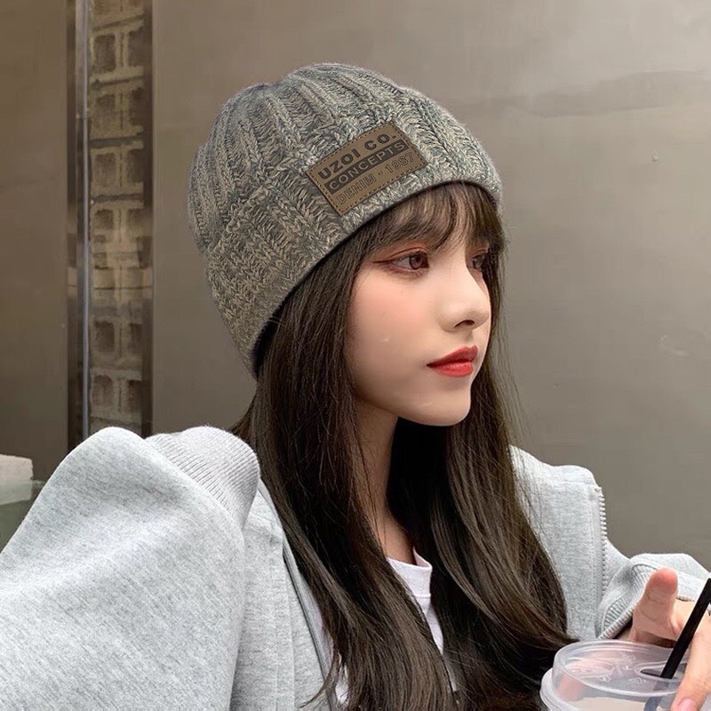 Mũ len beanie dầy dặn dành cho bạn gái, mũ đôi nam nữ mùa đông unisex Mã k07