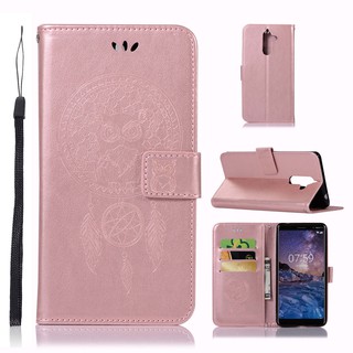 Bao da điện thoại dập nổi sang trọng cho Nokia 7 Plus