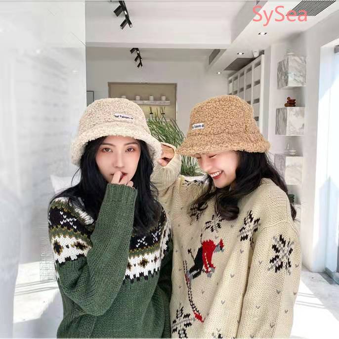 Mũ len lông thú giả giữ ấm thời trang mùa đông ấm áp cho nữ
