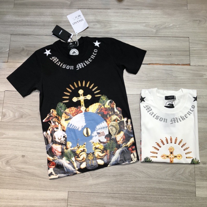 Áo thun tay lỡ Mikenco sắc màu MOSSSHOP - Áo phông nam nữ unisex phong cách hàn quốc ulzzang form rộng 65kg