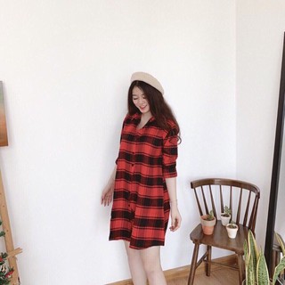 💃Đầm Sơ Mi Caro