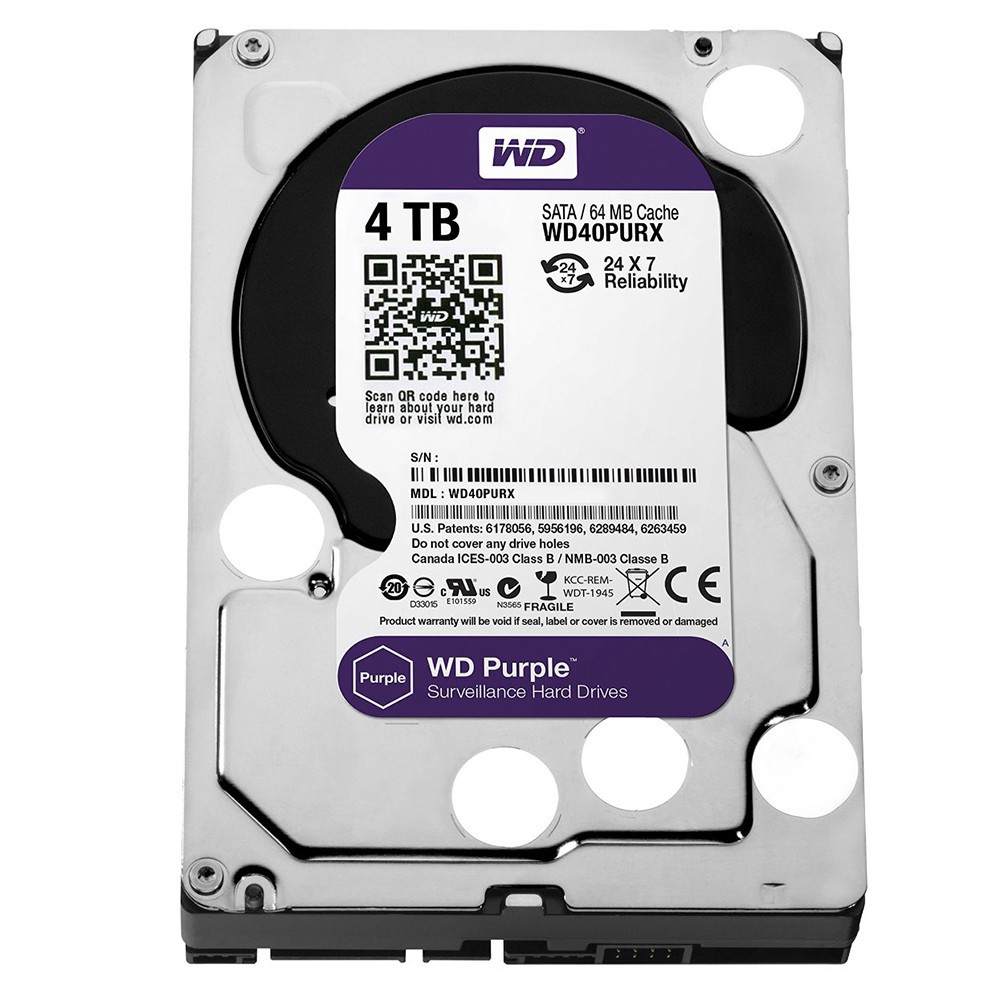 Ổ cứng hdd Desktop Western Digital Purple 4TB (chuyên camera) | BigBuy360 - bigbuy360.vn