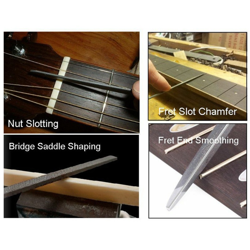 SUN Guitar Nut File Needle Fret Saddle Files Guitar Repair Luthier Tool for Guitar