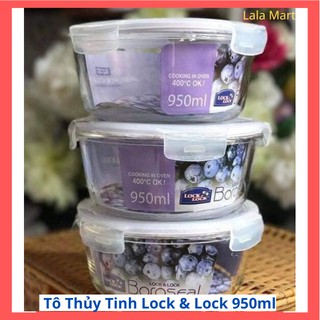 [Xả kho] Tô Thủy Tinh Lock and Lock Cao Cấp 950ml, Tô Thủy Tinh Có Nắp Đậy Lock&Lock 950ml - Quà tặng PediaSure