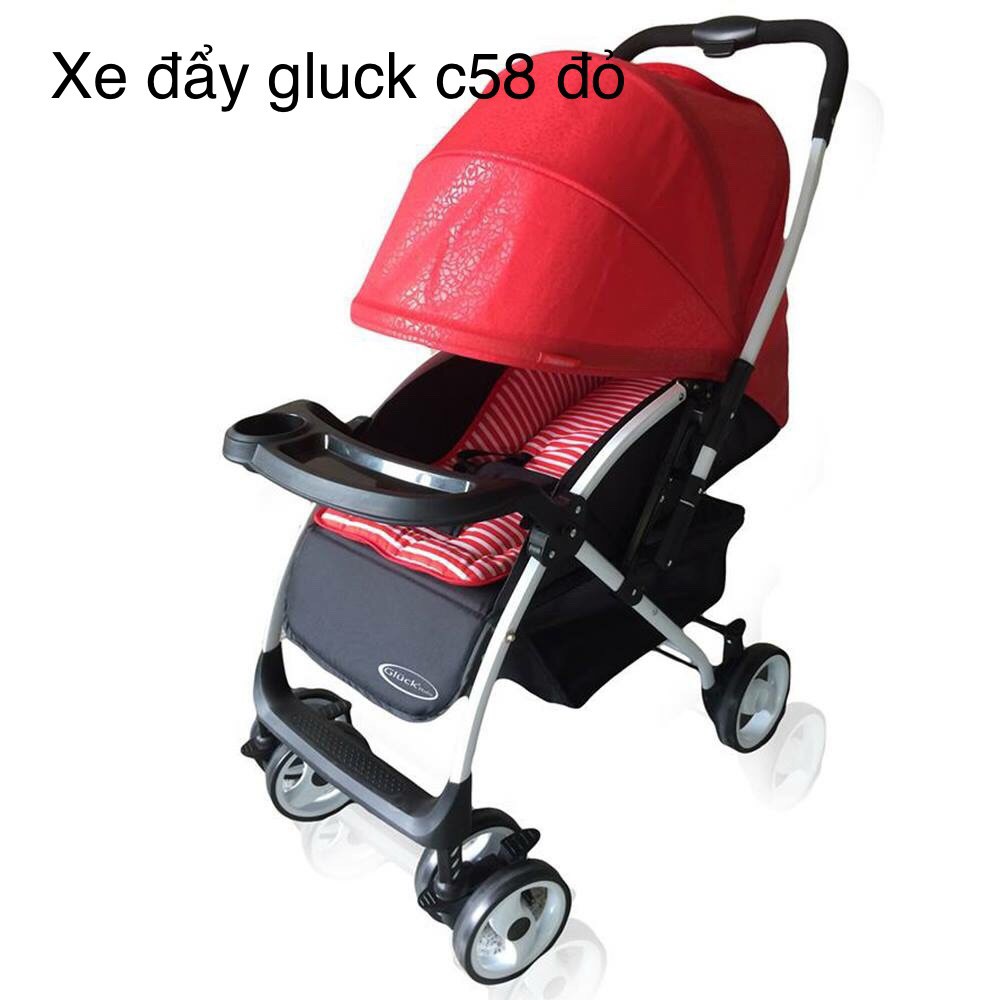 XE ĐẨY 2 CHIỀU GLUCK BABY C58 MÀU ĐỎ (HÀNG CHÍNH HÃNG ĐỨC BẢO HÀNH 1 NĂM)