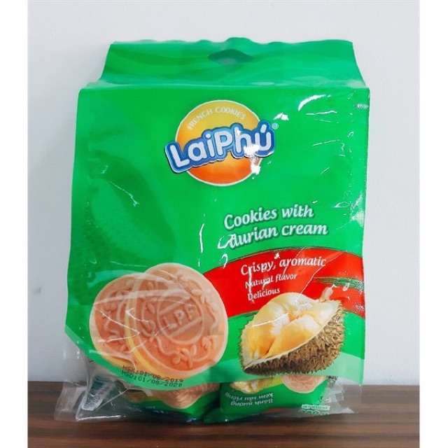 Bánh quy sầu riêng Lai Phú, gói 350gr