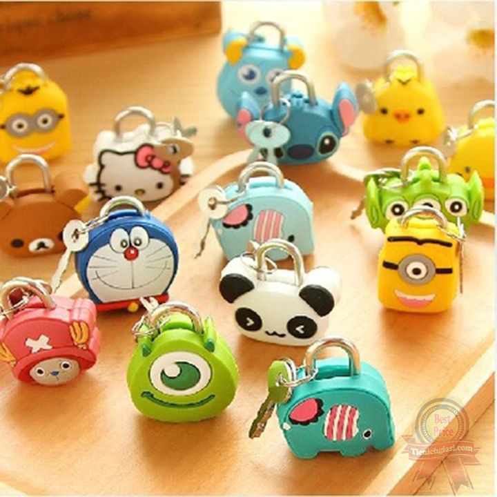 Ổ khóa mini chống trộm hình thú cute dễ thương khóa cặp balo vali hành lý du lịch đồ dùng cá nhân