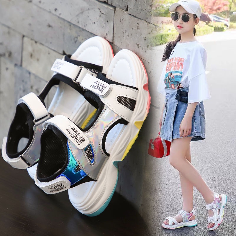 Giày Sandal Đi Biển Đế Bằng Màu Trơn Phong Cách Mới 2022 Cho Nữ