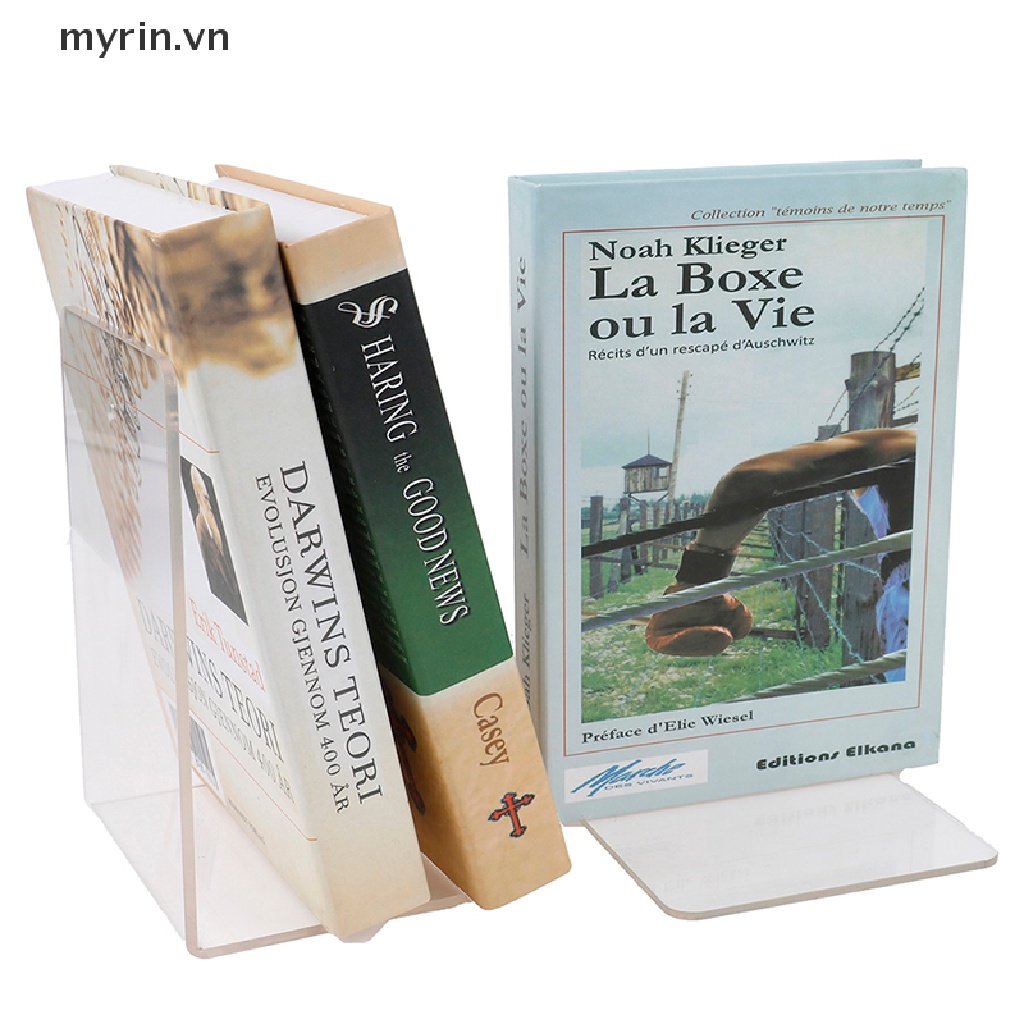 1 Giá Đỡ Sách Hình Chữ L Bằng Acrylic Trong Suốt