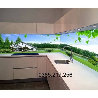 Tranh kính 3d ốp bếp