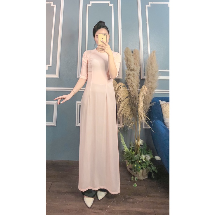 ÁO DÀI TRƠN 2 MÀU