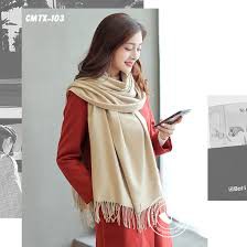 Khăn Quàng Cổ Thời Trang Nam Nữ Hàng Cao Cấp Khăn Cashmere Vải Len Xù Đôc Đáo