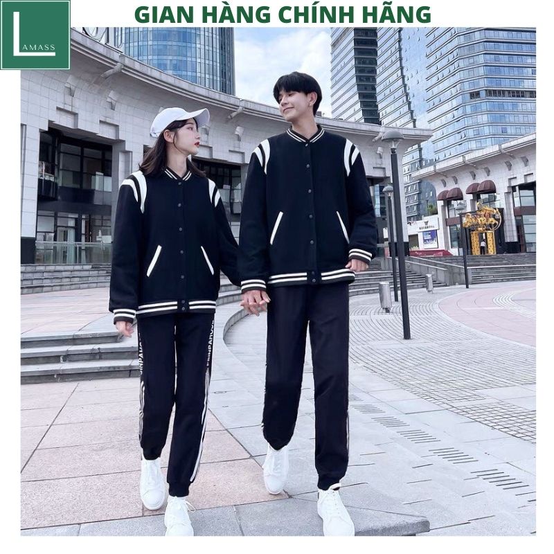 Áo khoác nam bomber Teddy Bóng Chày Sơn Tùng - Áo Khoác Chất Liệu Nỉ dày Mềm Giữ Ấm Thời Trang Unisex - LAMASS
