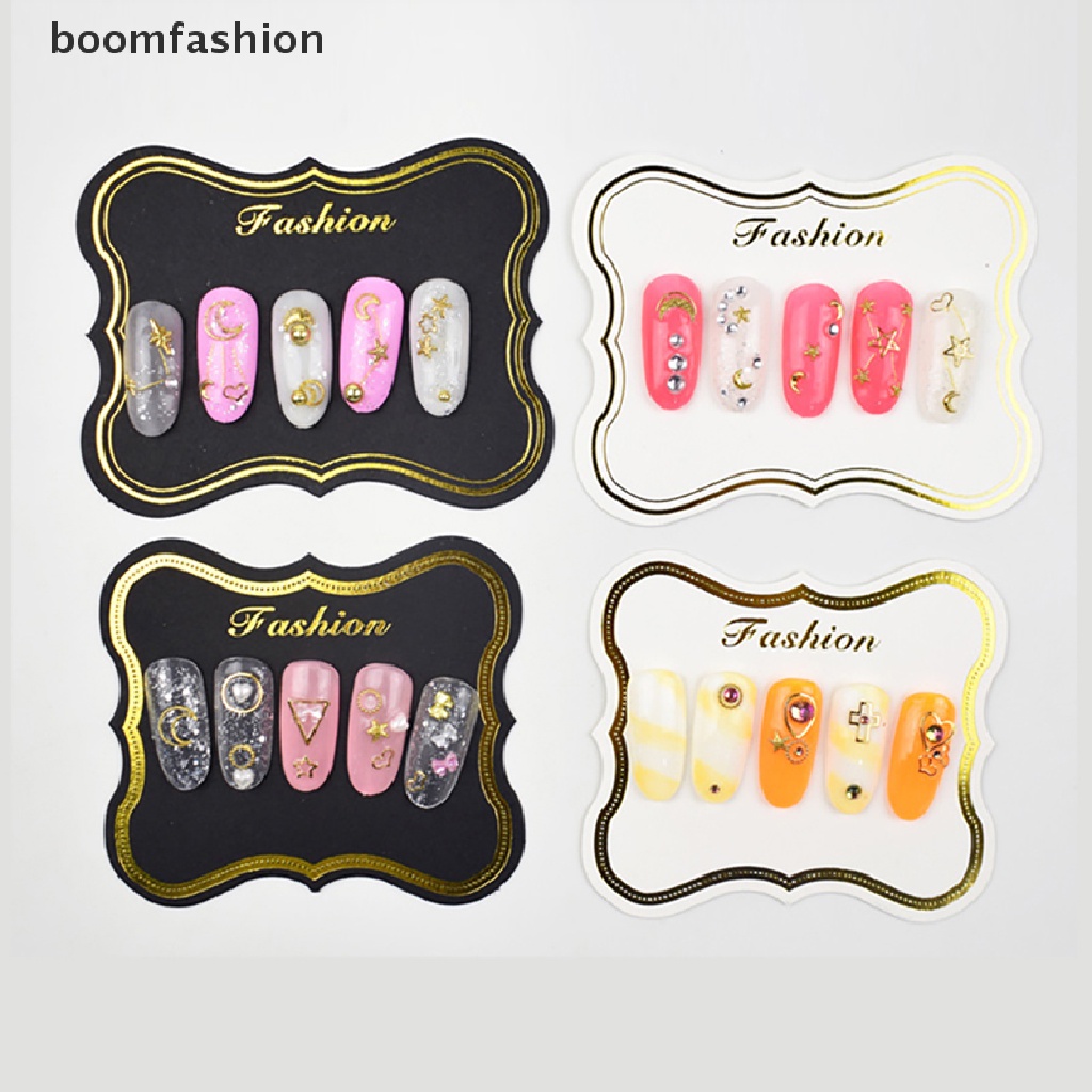 [boomfashion] 10pcs Nail Art Display Tips Mix Design Photo Frame Showing Shelf Card Nail Board [new]