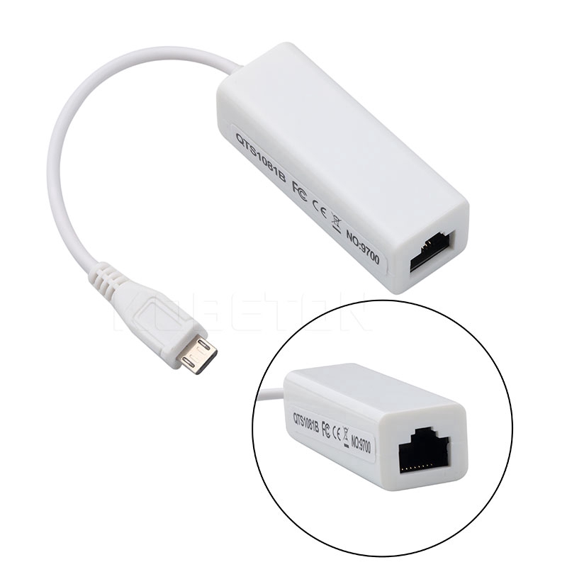 Cáp chuyển đổi Micro USB sang cổng RJ45 kết nối Internet mạng LAN 100Mbps cho điện thoại / máy tính bảng Android