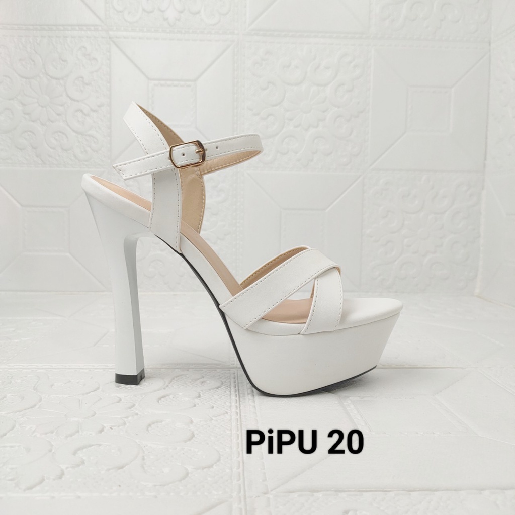 Giày cao gót đế đúp mũi chéo thời trang, sandans cao gót nữ 13cm,giày cưới, catwalk pipu20