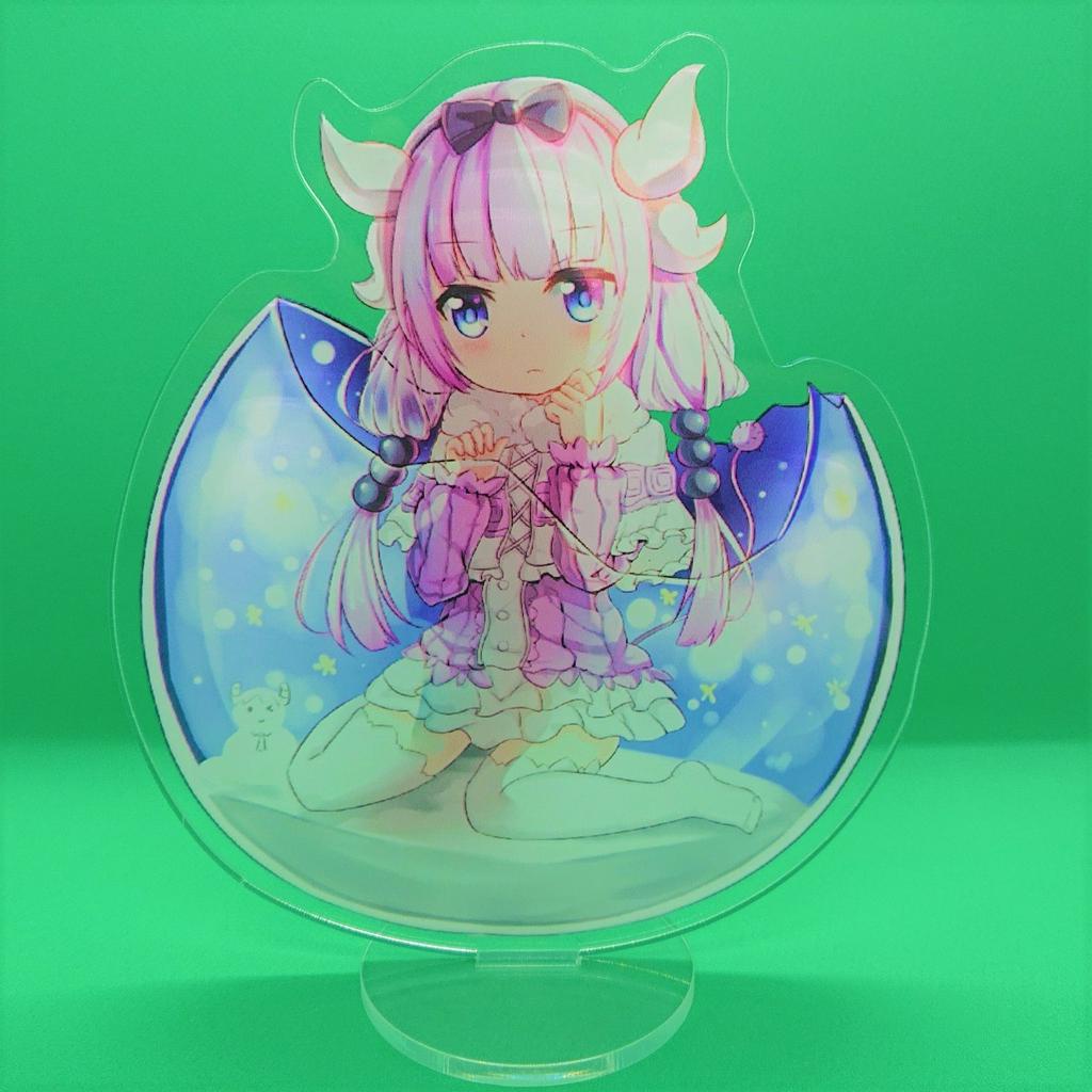 Tượng mica Standee anime  Dragon Maid - Kanna Kamui Tohru Elma Quetzalcoatl Ilulu Kobayashi Fafnir Shouta Magatsuchi