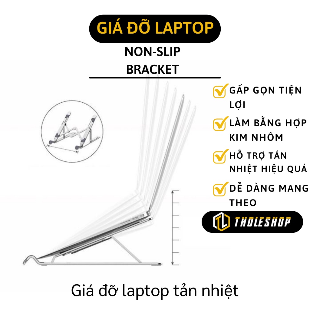 Giá Đỡ Laptop - Kệ Máy Tính Xách Tay Hỗ Trợ Tản Nhiệt Chống Trơn Trượt Gập Lại 10197