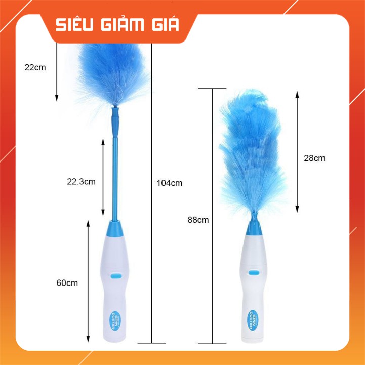 Chổi Quét Bụi Tích Điện Spin DUSTER Thông Minh Đa Năng Chức Năng Chạy Bằng Sạc Pin - PDS123 {SIÊUKHUYENMAI}