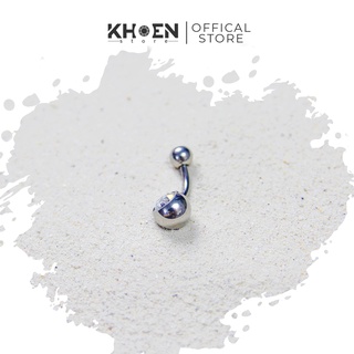(1 Chiếc) Khuyên rốn đá tròn cơ bản - Thép không gỉ - Khoen Store