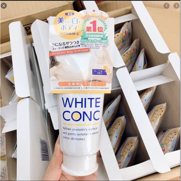 Tẩy tế bào White Conc Vitamin C 180g chết dưỡng trắng hàng nhật nội địa