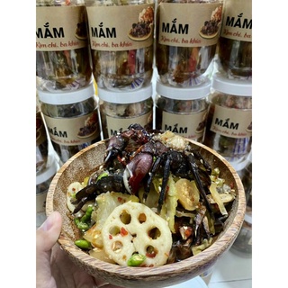 Hủ 800gr Ba Khía Kim Chi trộn sẵn ngon tốn cơm, Ba khía nhiều thịt kim chi giòn