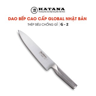 Dao bếp Nhật cao cấp Global G2 Chef dao đầu bếp - Dao thái lọc thịt cá thép nguyên khối (200mm)