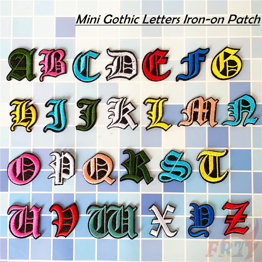 ✿ Miếng Dán Ủi Thêu Chữ Q-6 ✿ 1 Sticker Ủi Thêu Hình Huy Hiệu