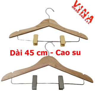 Móc gỗ treo quần áo - Mẫu móc gỗ bộ treo cả áo và quần tiện lợi chuyên dùng cho shop