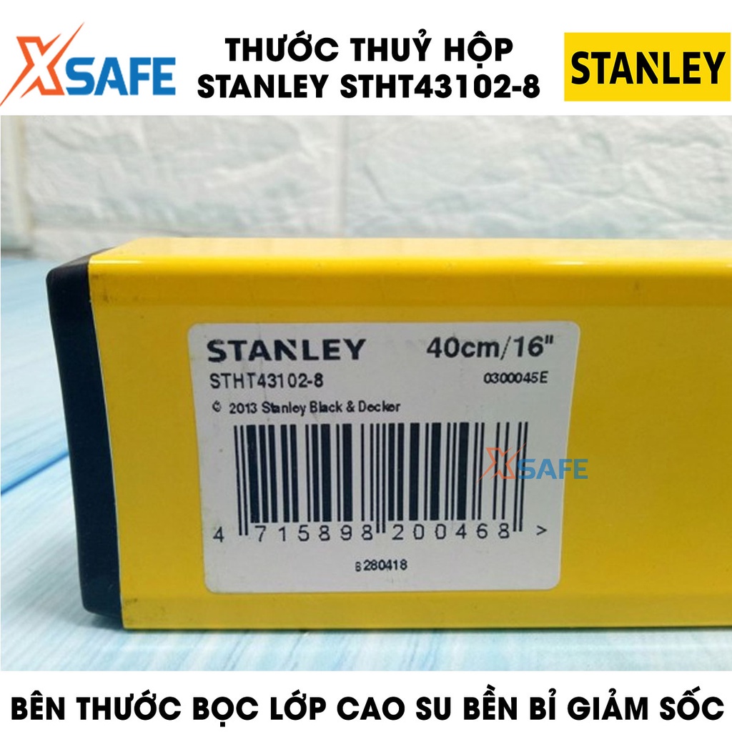 Thước thuỷ hộp STANLEY thân nhôm cao cấp Thước cân bằng Stanley gồm 2 ống thuỷ, thân thước thẳng tuyệt đố