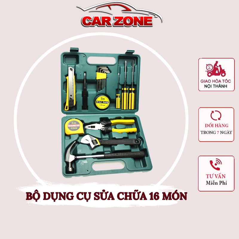 Bộ Dụng Cụ Sửa Chữa Đa Năng 16 Món Tiện Lợi CarZone