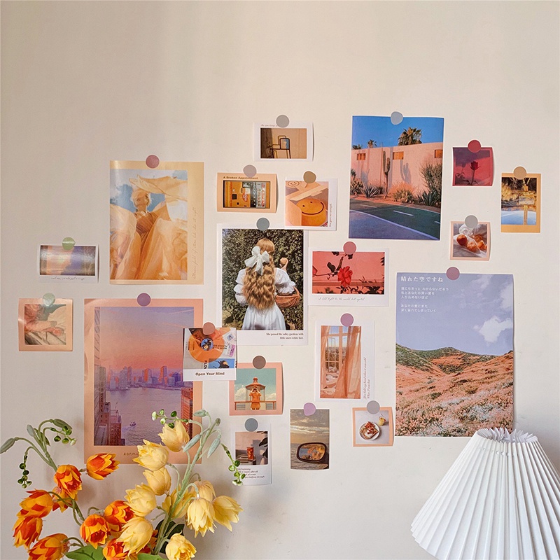 Set 20 Thẻ Dán Tường Trang Trí Phòng Ngủ Sáng Tạo Đa Năng