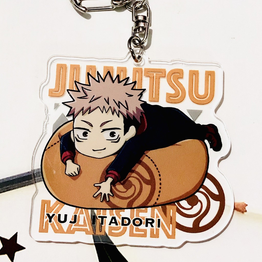 ( Mica trong acrylic ) Móc khóa JUJUTSU KAISEN Chú Thuật Hồi Chiến ver NẰM ĐỆM anime chibi xinh xắn