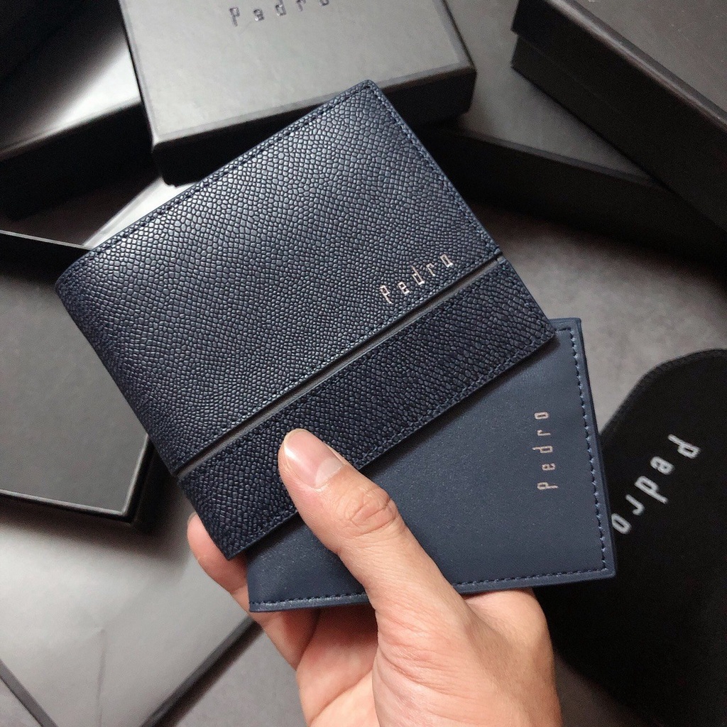 Ví nam Perdro full box và túi giấy hãng
