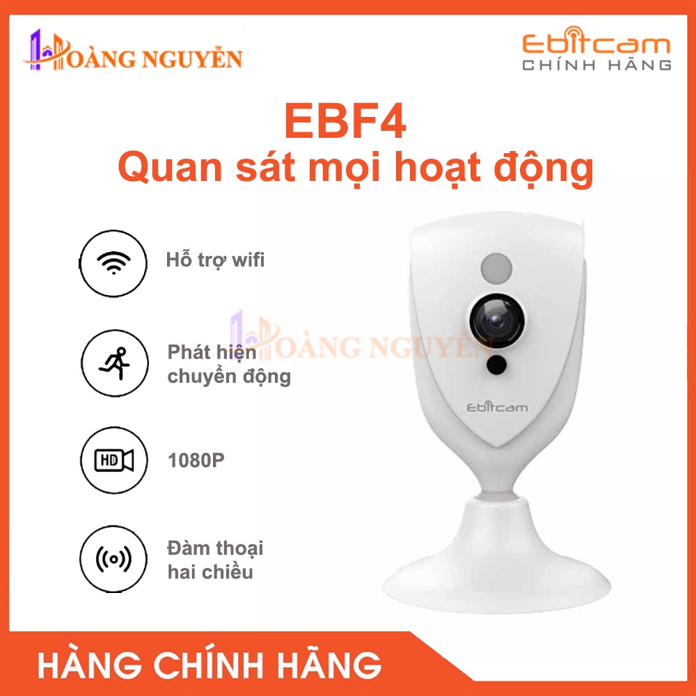 [NHÀ PHÂN PHỐI] Camera Wifi Ebitcam EBF4 2.0MPx Full HD 1080P - Hàng Chính Hãng