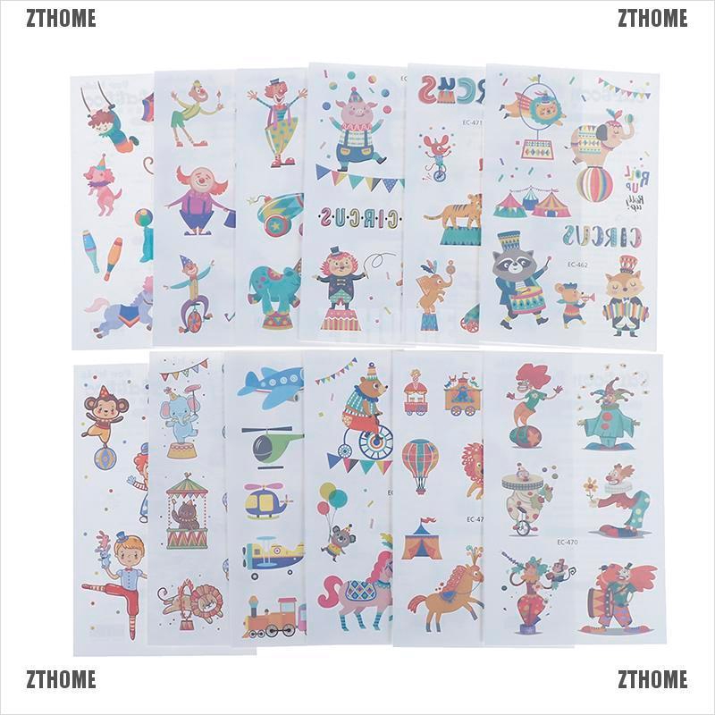 ZTHOME Hình xăm dán hoạt hình dễ thương chống thấm nước cho bé