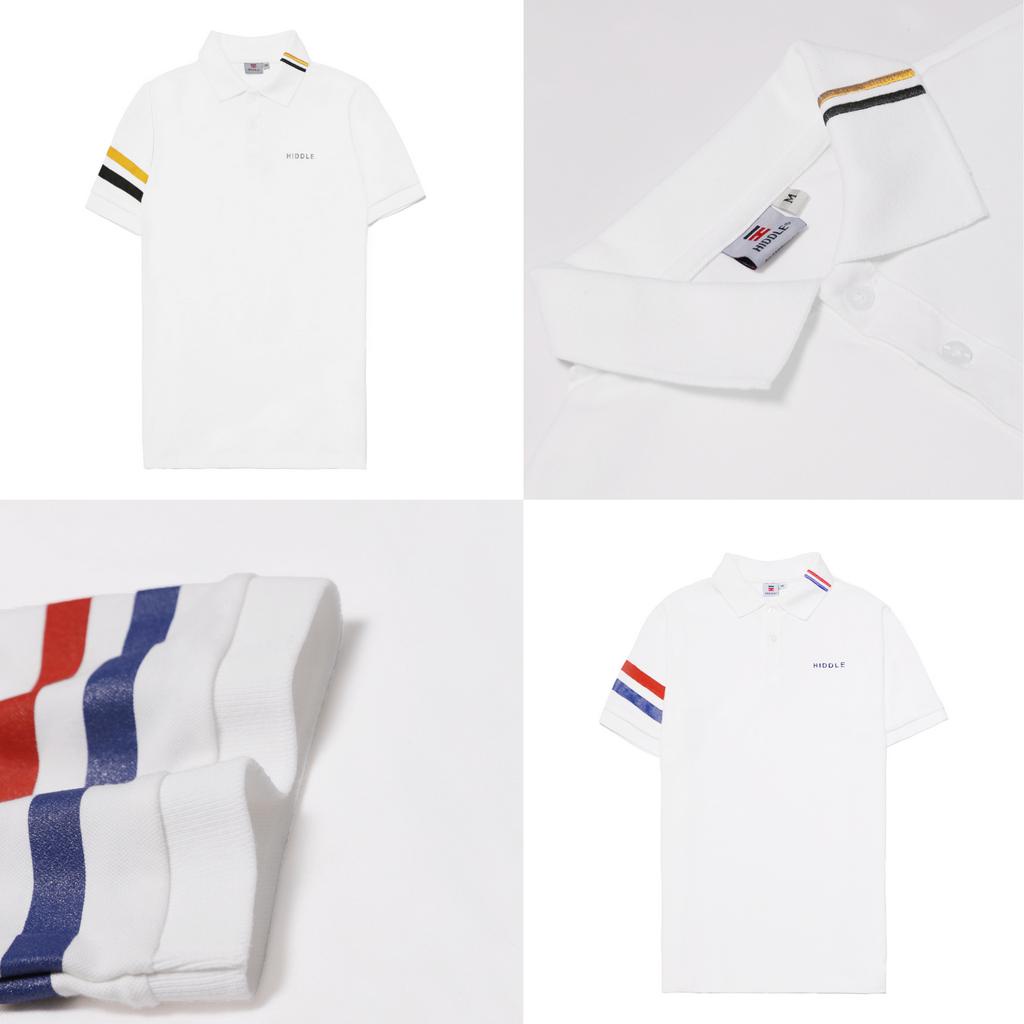 Áo polo nam cao cấp tay sọc thêu cổ HIDDLE co giãn thoải mái | H7-T6