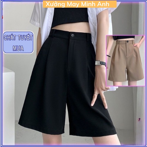 Quần Short Cạp Cao Quần Short Ống Rộng Dáng Lửng Ulzang Siêu Dễ Thương MA279