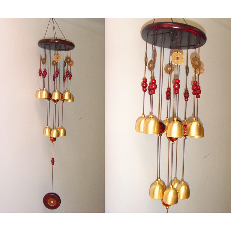 Chuông gió 2 tầng cầu tài lộc, may mắn