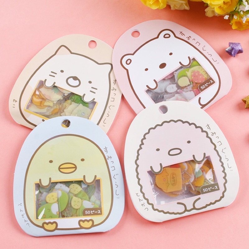Bộ 50 hình dán sticker hoạ tiết Molang dễ thương cute để trang trí album / nhật ký / sổ tay Tiệm Ốc Sột-ST006
