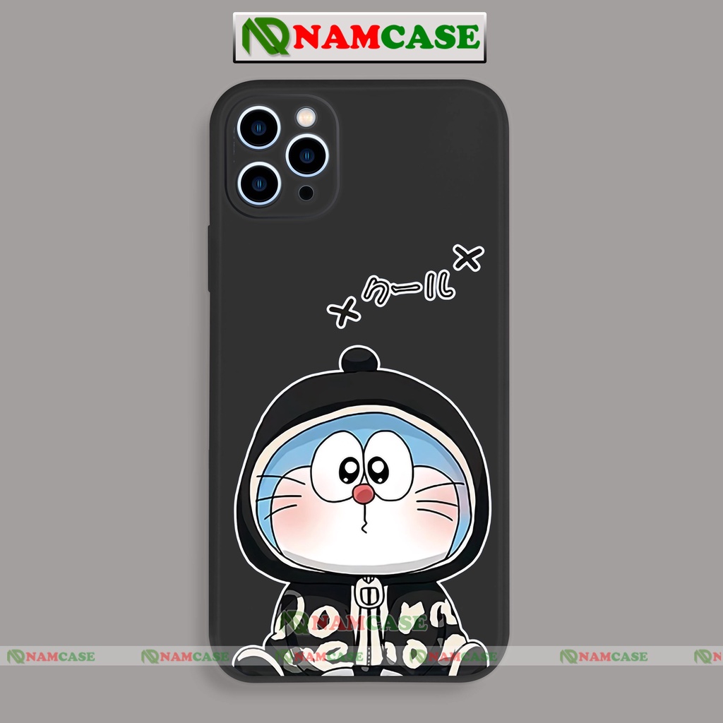Ốp lưng iPhone cặp đôi hoạt hình Doraemon dễ thương đẹp cạnh viền vuông ip 6/6s/7/8/X/XS/XR/11/12/13/14 Pro Plus Max